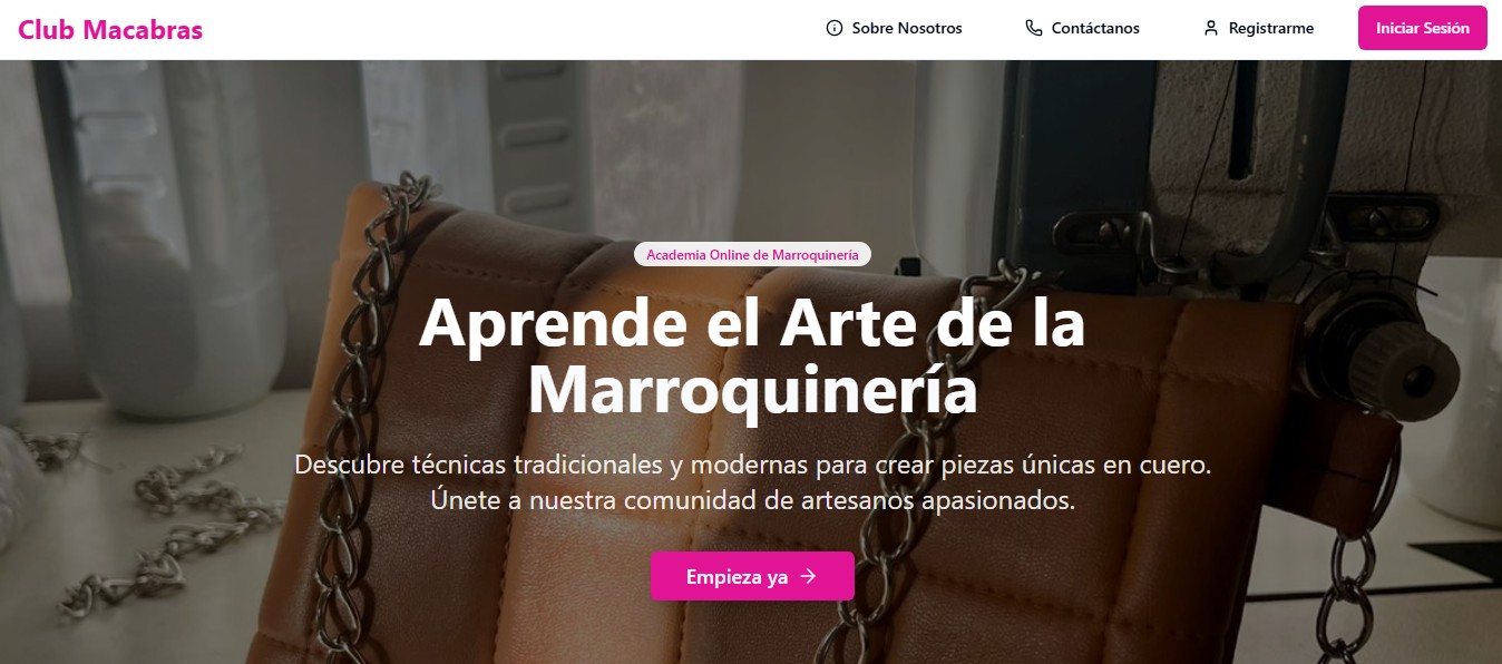 Club Macabras - Plataforma web